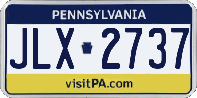 PA license plate JLX2737