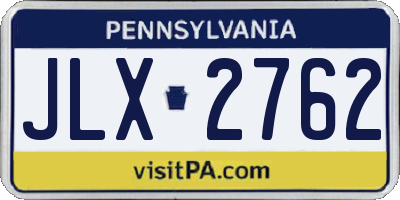 PA license plate JLX2762