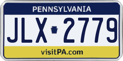 PA license plate JLX2779
