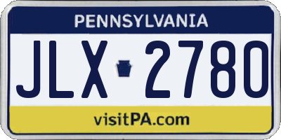 PA license plate JLX2780