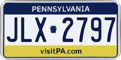 PA license plate JLX2797
