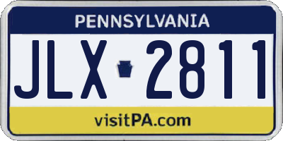 PA license plate JLX2811
