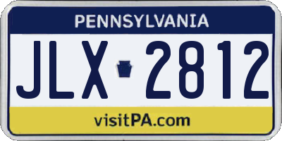 PA license plate JLX2812