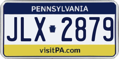 PA license plate JLX2879