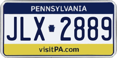 PA license plate JLX2889