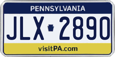 PA license plate JLX2890
