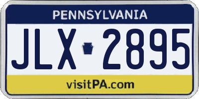 PA license plate JLX2895