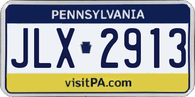 PA license plate JLX2913