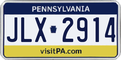 PA license plate JLX2914