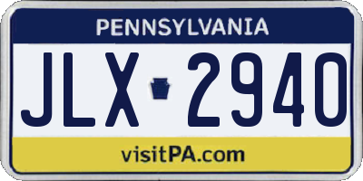 PA license plate JLX2940