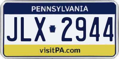 PA license plate JLX2944