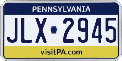 PA license plate JLX2945