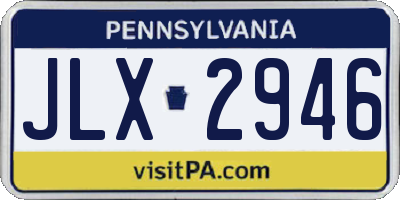 PA license plate JLX2946