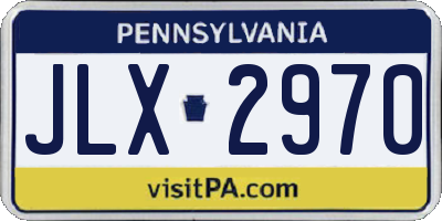 PA license plate JLX2970