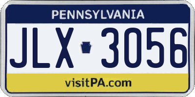PA license plate JLX3056
