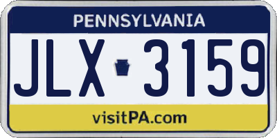 PA license plate JLX3159