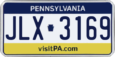 PA license plate JLX3169