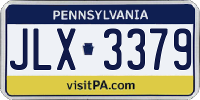 PA license plate JLX3379