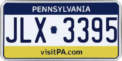 PA license plate JLX3395