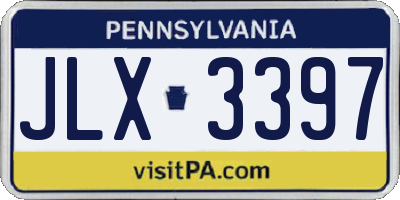 PA license plate JLX3397