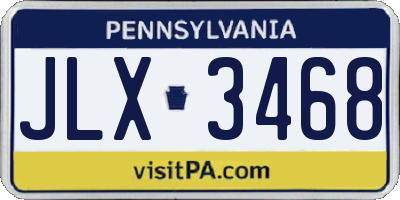 PA license plate JLX3468