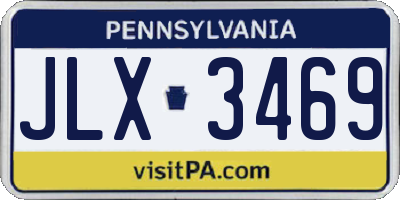 PA license plate JLX3469