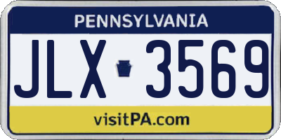 PA license plate JLX3569