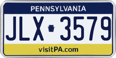 PA license plate JLX3579