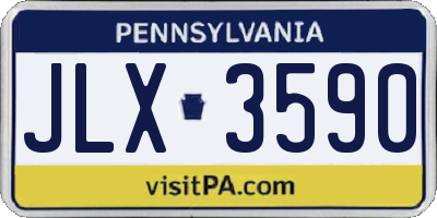 PA license plate JLX3590