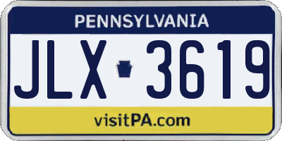 PA license plate JLX3619