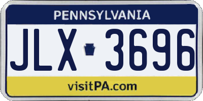 PA license plate JLX3696