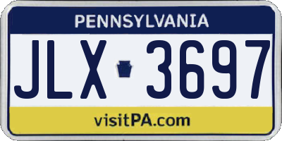 PA license plate JLX3697