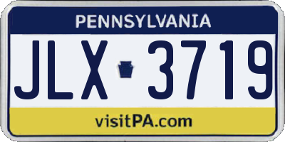 PA license plate JLX3719