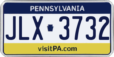 PA license plate JLX3732