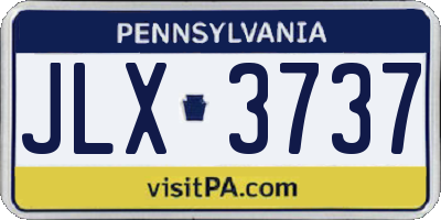 PA license plate JLX3737