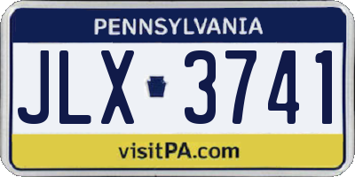 PA license plate JLX3741