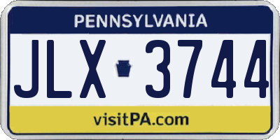PA license plate JLX3744