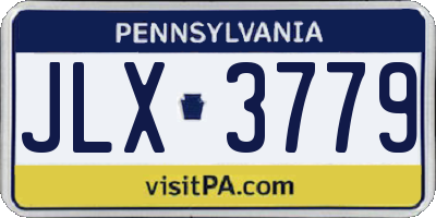 PA license plate JLX3779