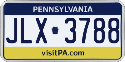 PA license plate JLX3788