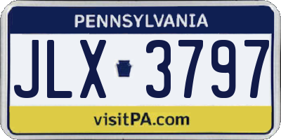PA license plate JLX3797