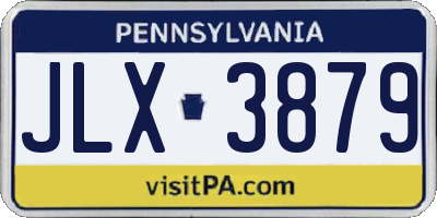 PA license plate JLX3879