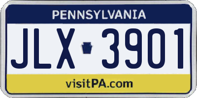 PA license plate JLX3901