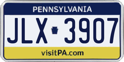 PA license plate JLX3907