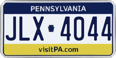 PA license plate JLX4044