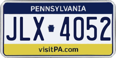 PA license plate JLX4052