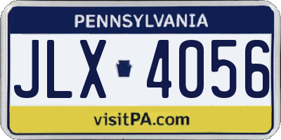 PA license plate JLX4056