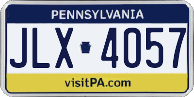 PA license plate JLX4057