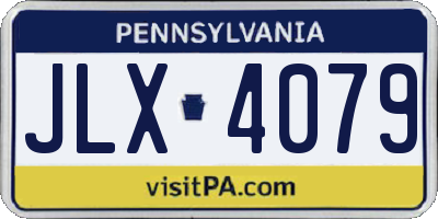 PA license plate JLX4079