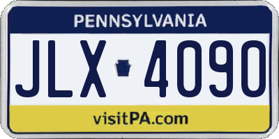 PA license plate JLX4090