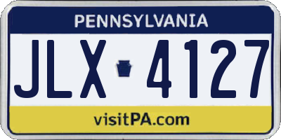 PA license plate JLX4127